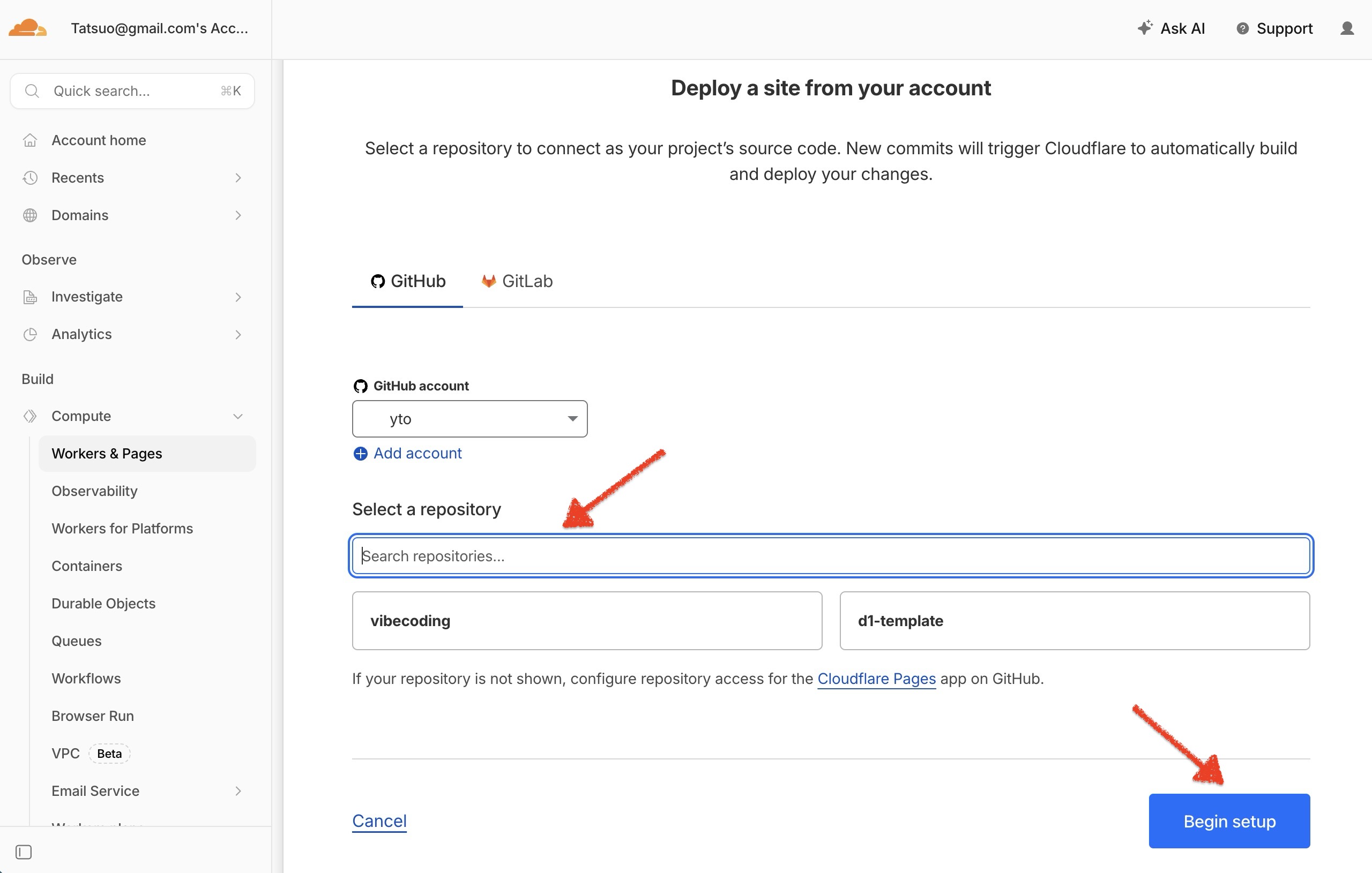 Select a repository