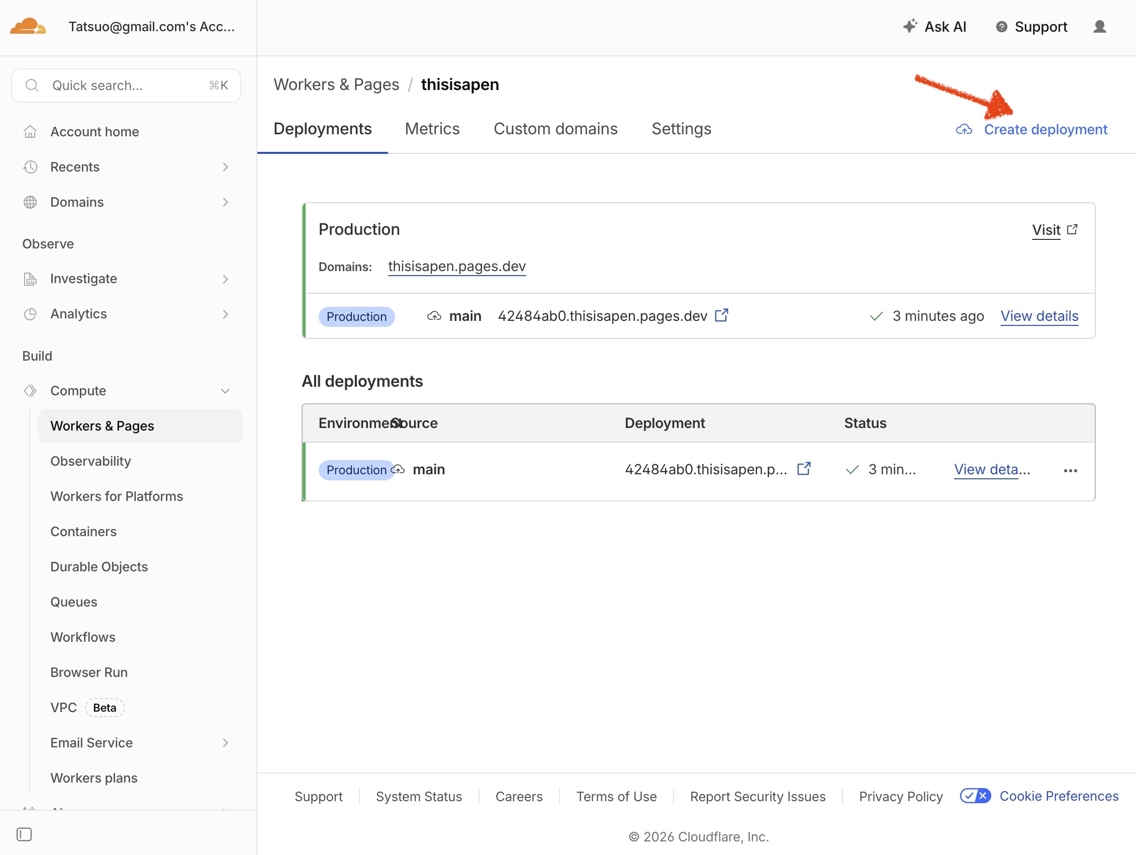 Create deployment